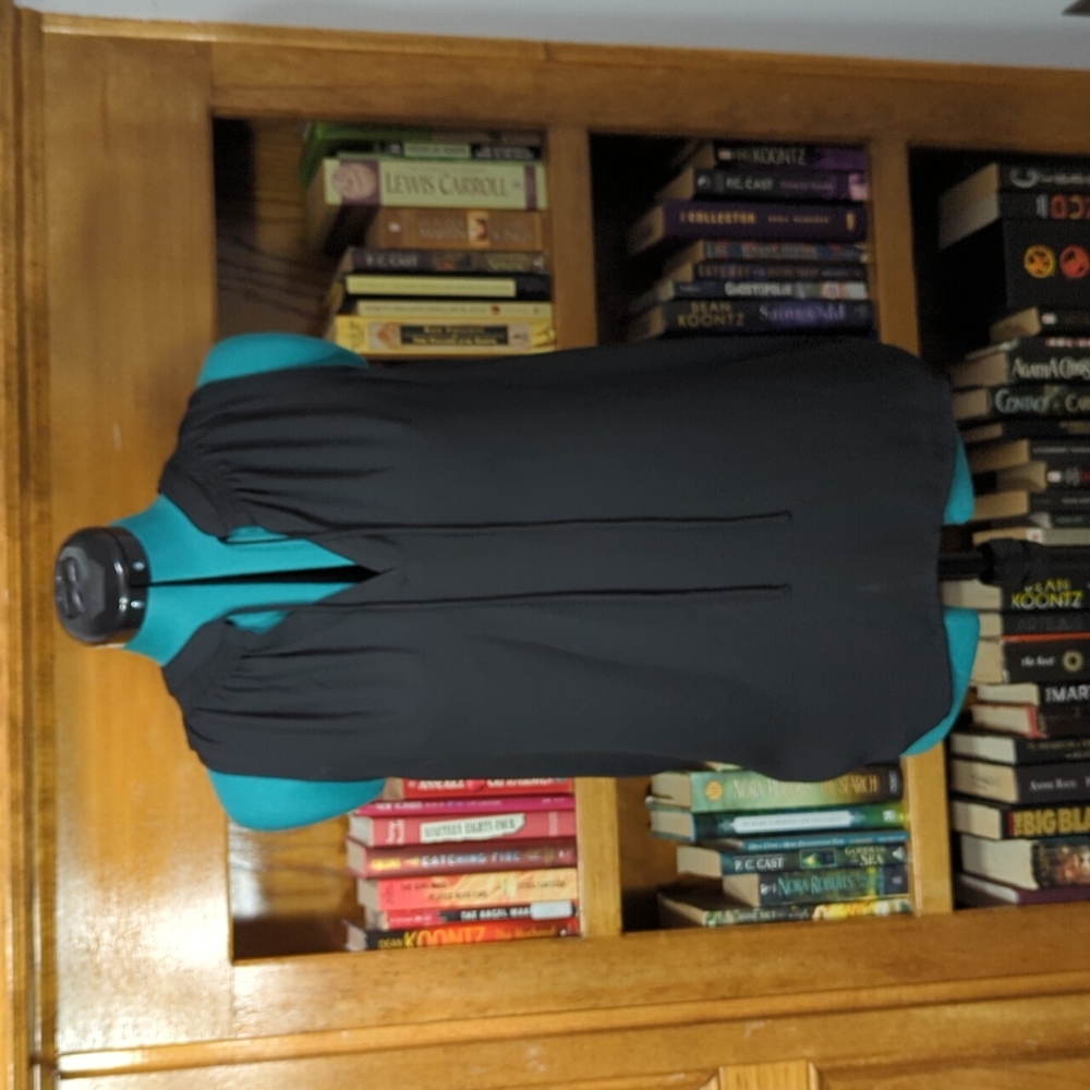 Black sleeveless blouse